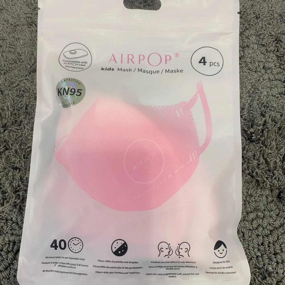 Set of 4 Kids KN95 Pink Face Mask - 4 Pack